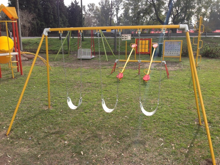 portico triple de hamaca liviana crucijuegos